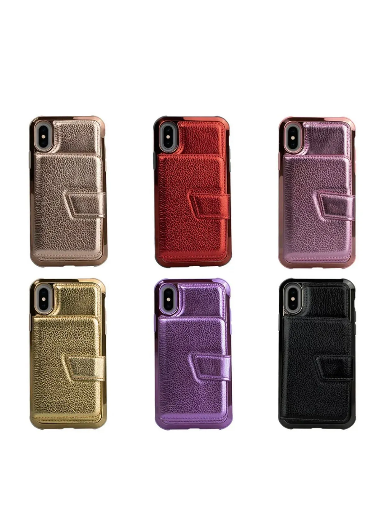 Glitzy 3 in 1 organizer wallet case for IPhone