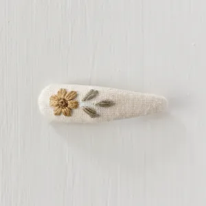 Gold Flower 2in Snap Clip