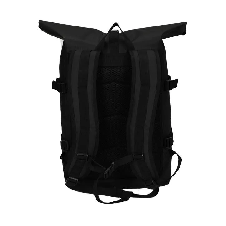 Got Bag RollTop black dry bag backpack, World's first ROLLTOP backpack made from marine plastic, has Asahi Logo printed on front bottom left Retails $249 