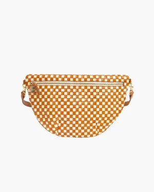 GRANDE FANNY WOVEN CHECKER IN NATURAL/CREAM