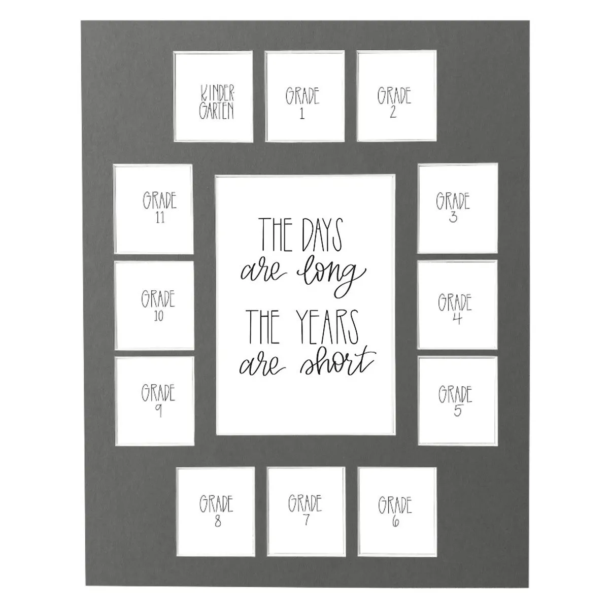 Gray School Picture Mat, 13-15 Openings