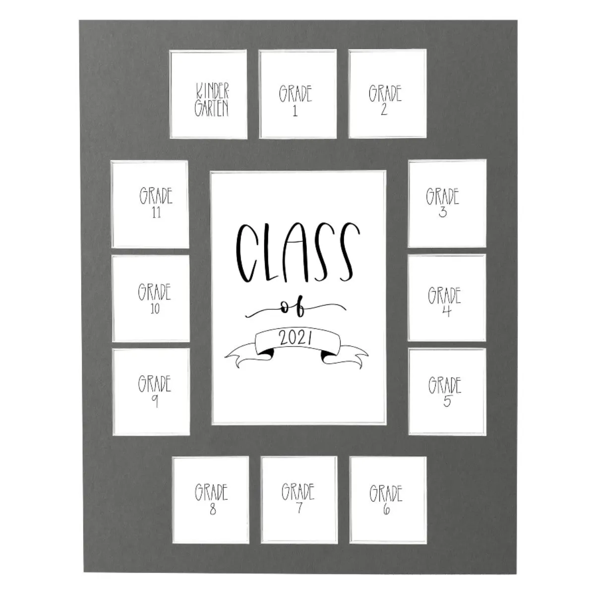 Gray School Picture Mat, 13-15 Openings