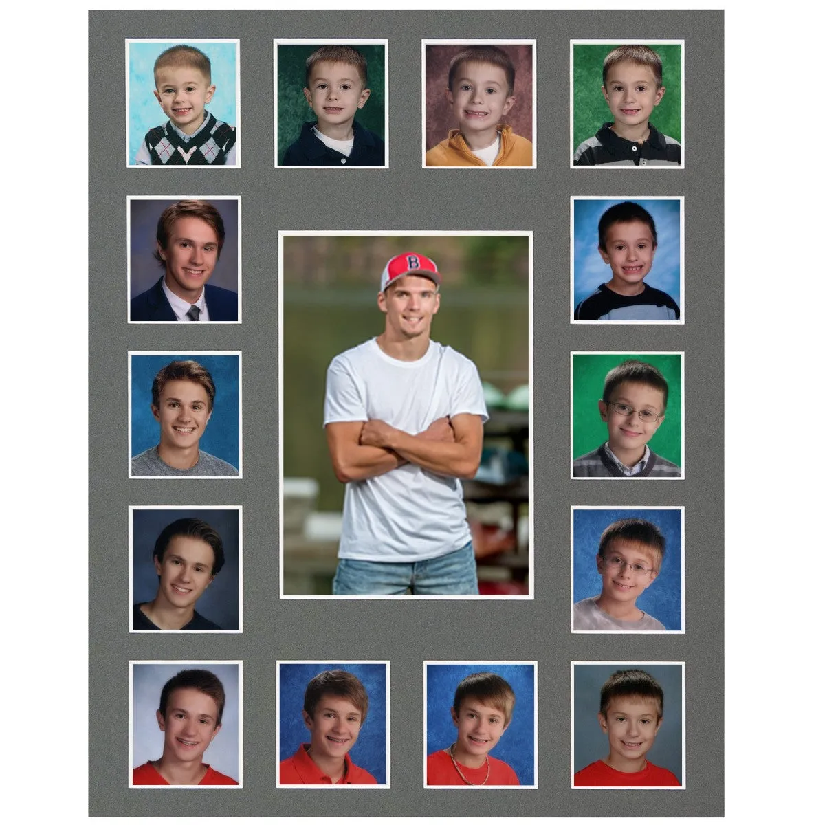 Gray School Picture Mat, 13-15 Openings