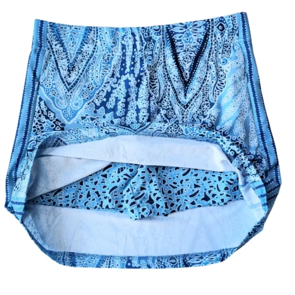 Gretchen Scott Designs Skippy Blue White Print Skort Skirt Small