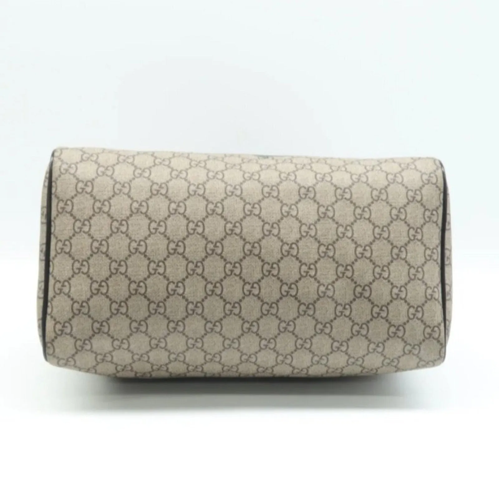 GUCCI Boston Brown Canvas Hand Bag
