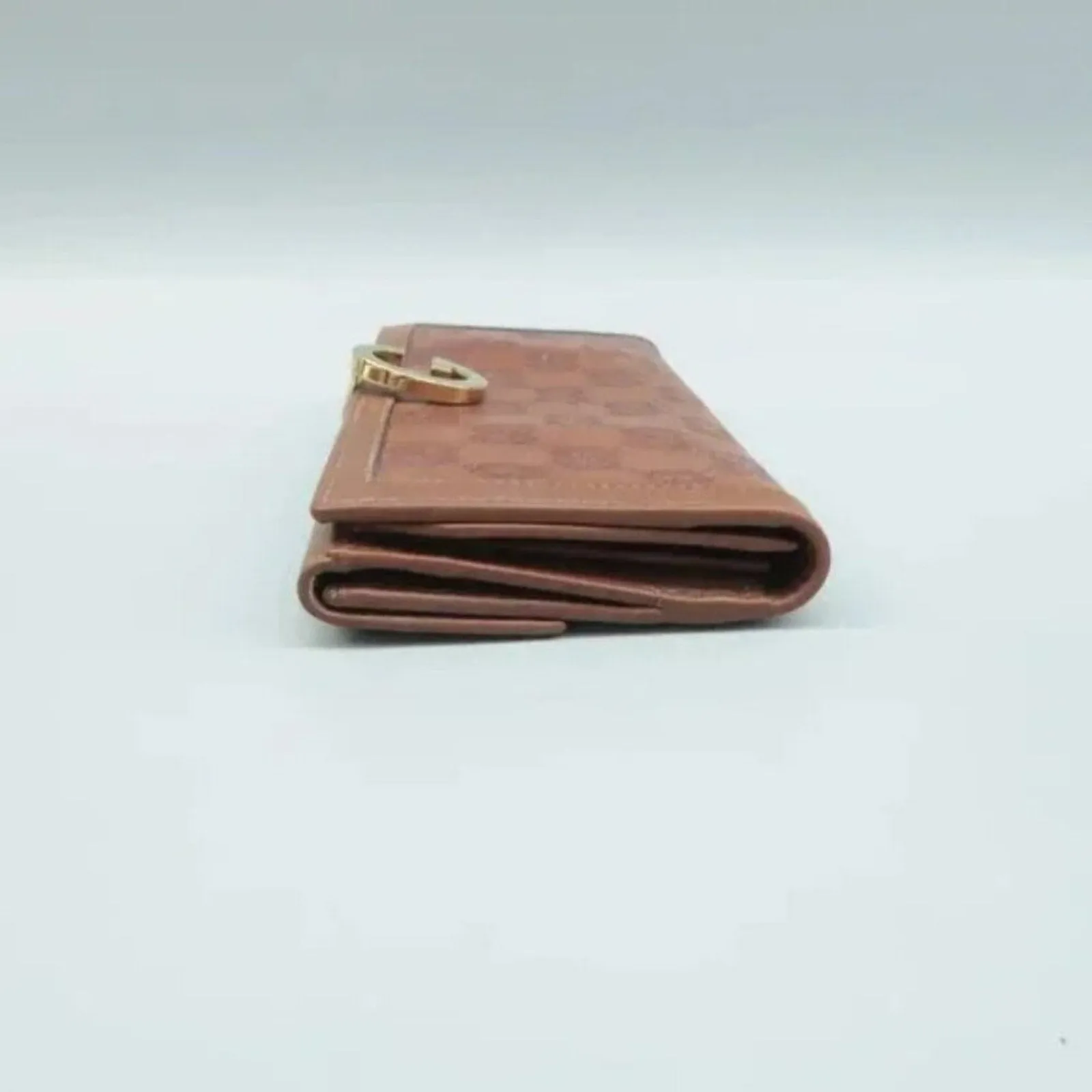 GUCCI Brown GG Leather Wallet