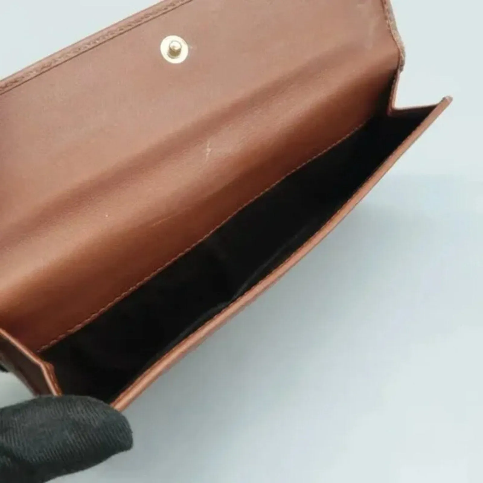 GUCCI Brown GG Leather Wallet
