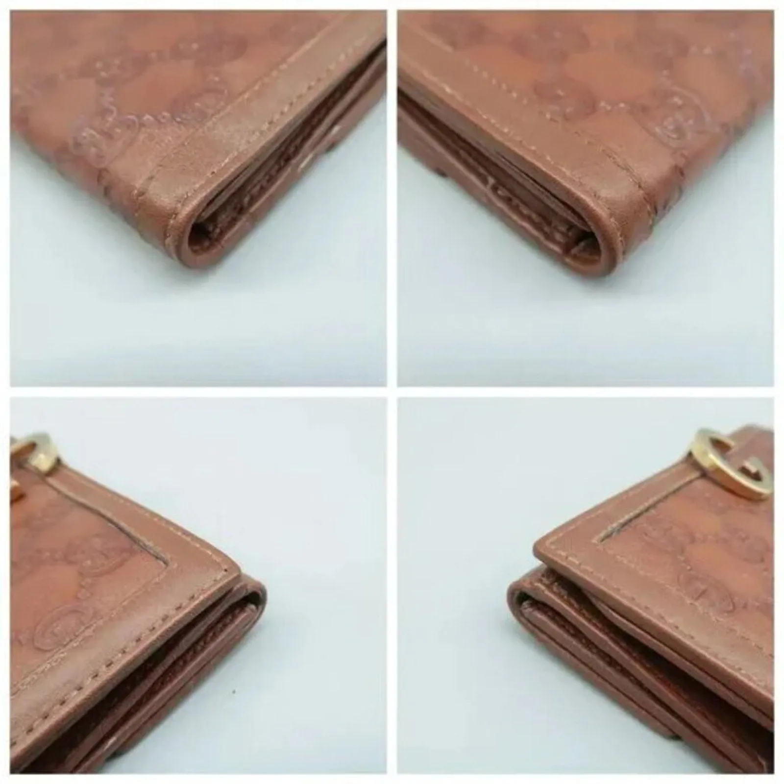 GUCCI Brown GG Leather Wallet