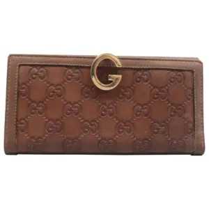 GUCCI Brown GG Leather Wallet