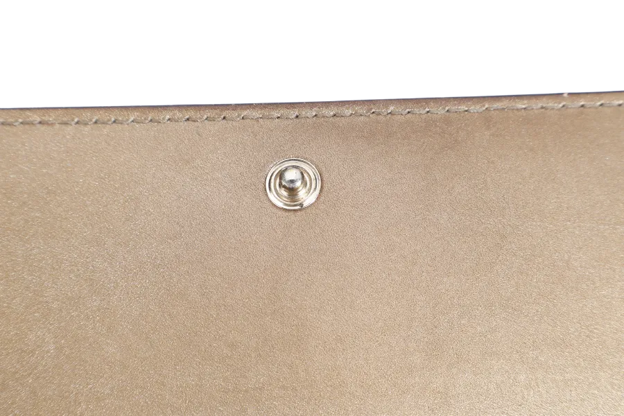 GUCCI BROWN GUCCISSIMA LOVELY LONG WALLET BRONZE GOLD HARDWARE WITH DUST COVER AND BOX