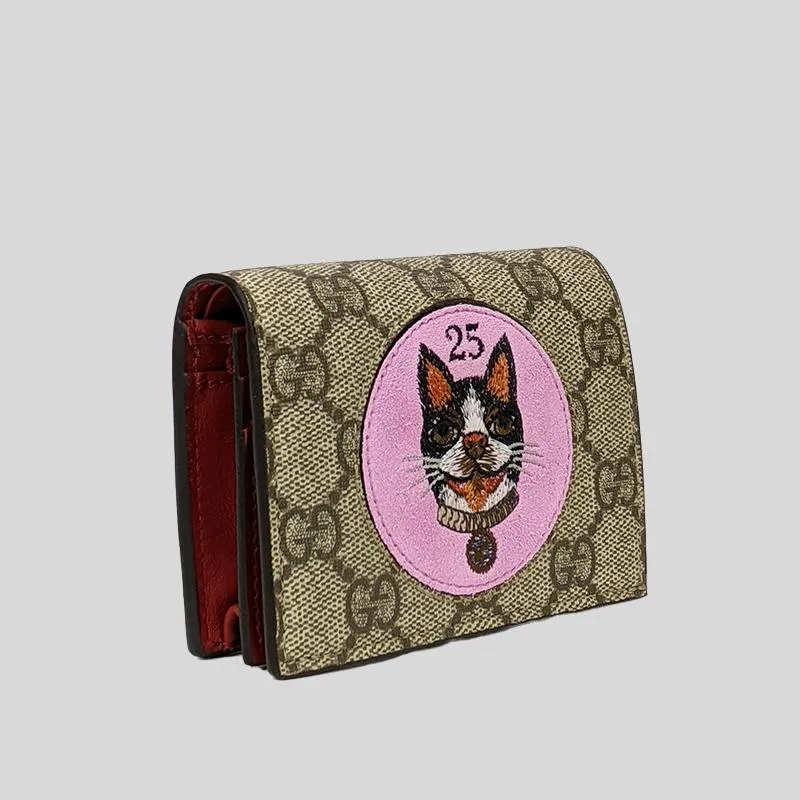 Gucci GG Supreme Monogram Bosco Patch Small Wallet