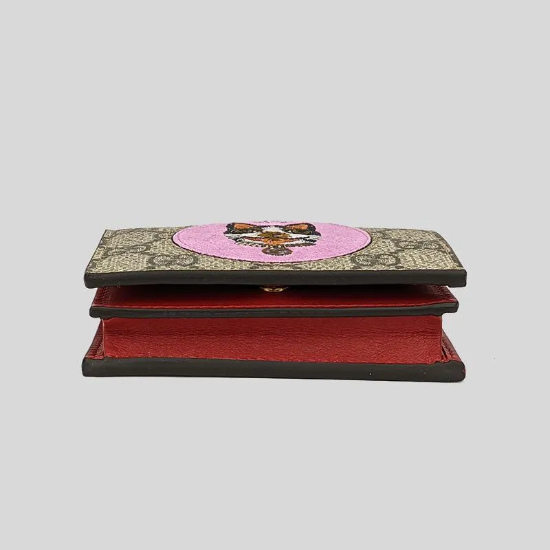 Gucci GG Supreme Monogram Bosco Patch Small Wallet