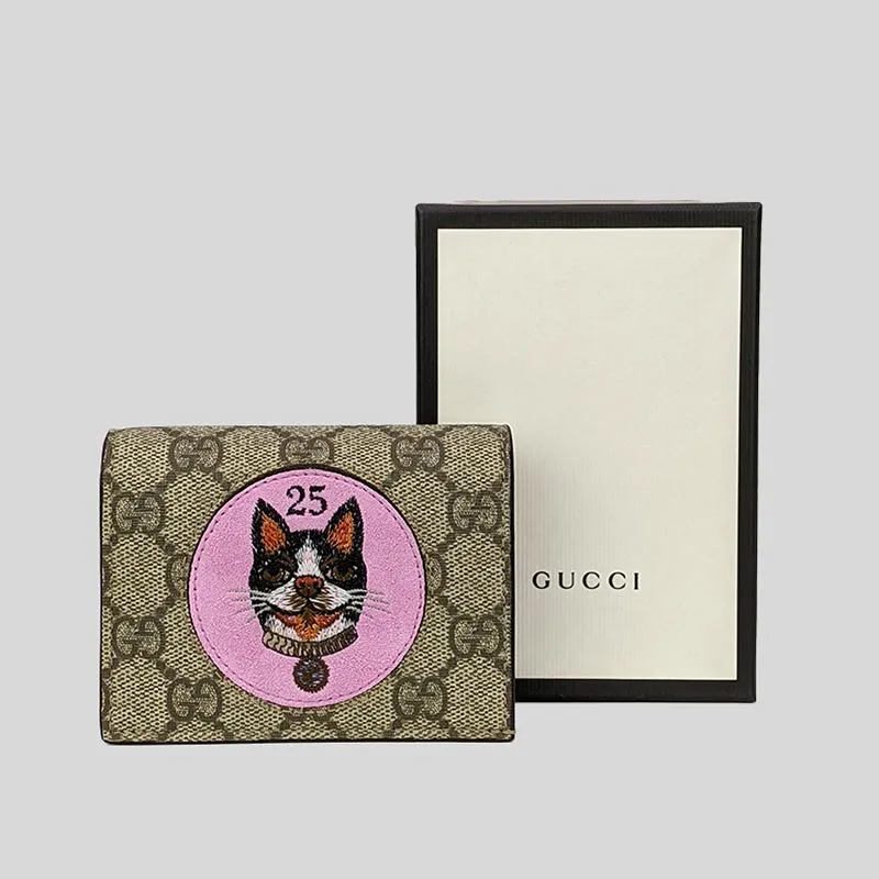 Gucci GG Supreme Monogram Bosco Patch Small Wallet