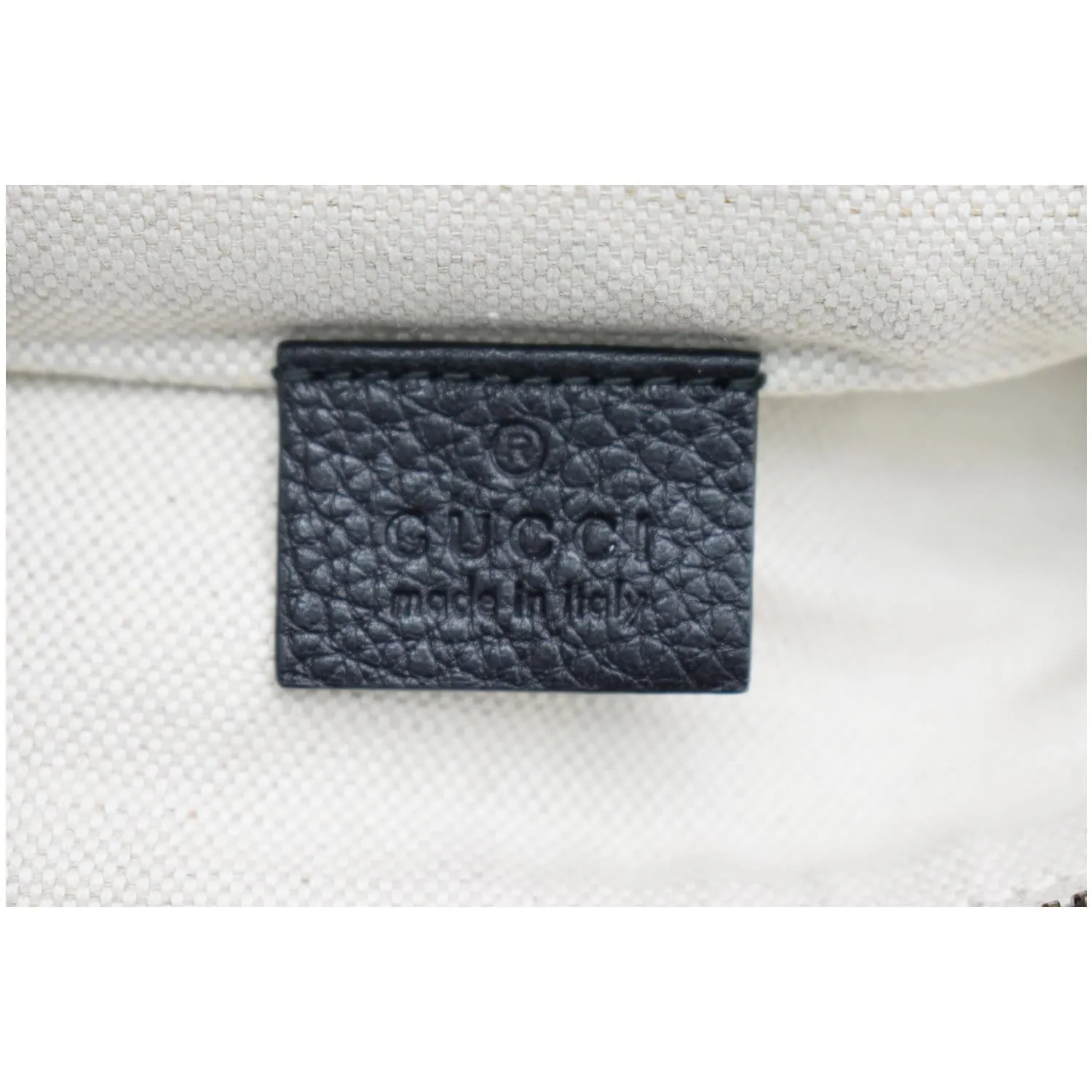GUCCI Print Medium Leather Belt Waist Bum Bag Black 530412
