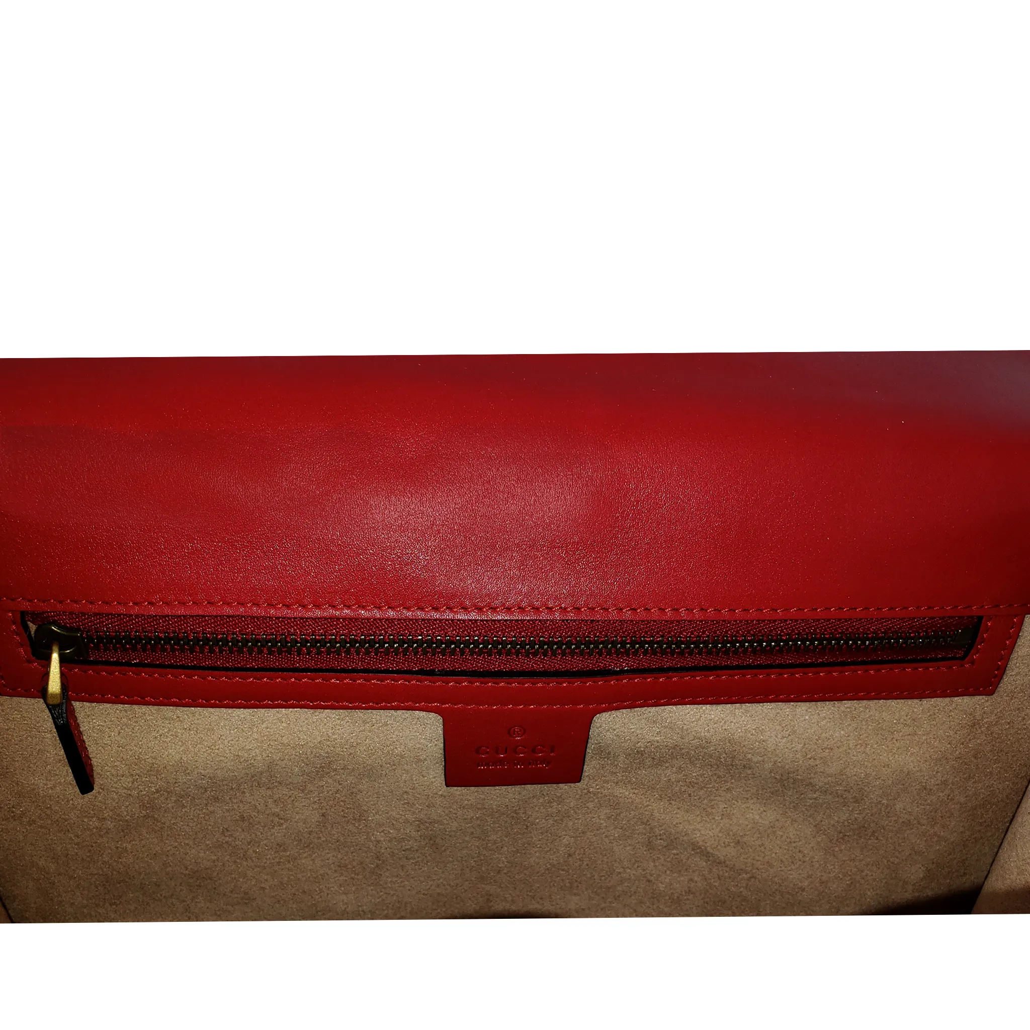 Gucci Queen Margaret Apollo Clutch Handbag in Hibiscus Red