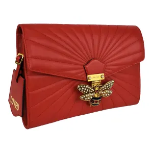 Gucci Queen Margaret Apollo Clutch Handbag in Hibiscus Red