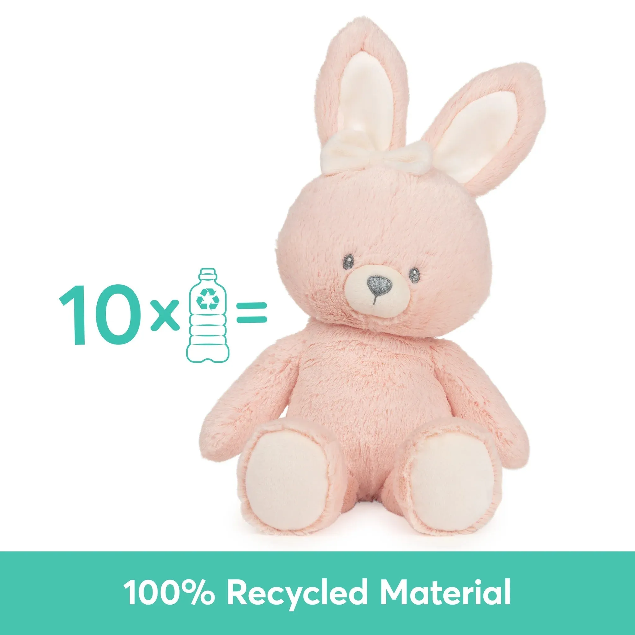 Gund 100% Recycled Bunny Pink - 13"