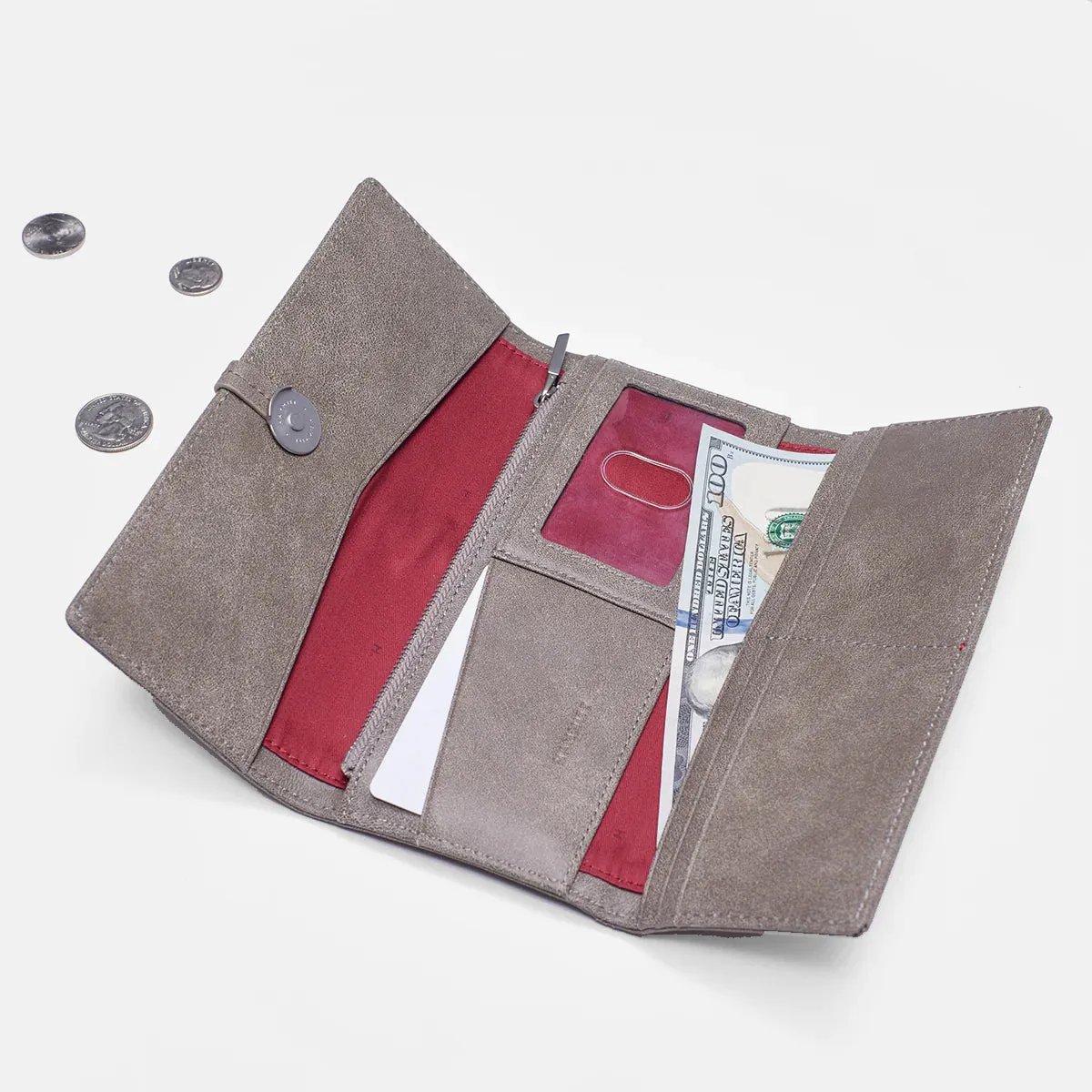 Hammitt Benjamin Wallet Slim in Pewter
