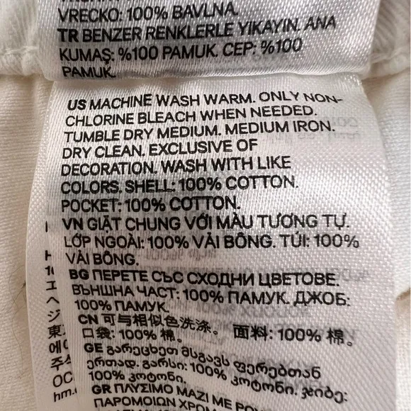 H&amp;M High Waist Paper Bag Mom Jean Shorts