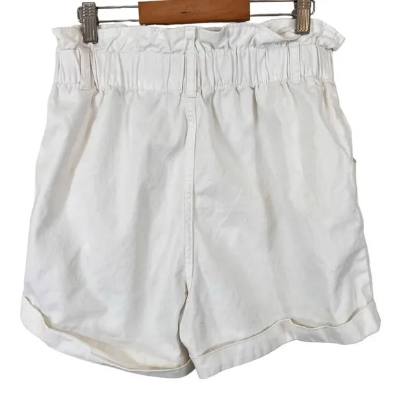 H&amp;M High Waist Paper Bag Mom Jean Shorts