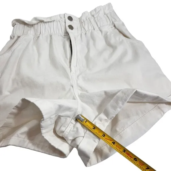 H&amp;M High Waist Paper Bag Mom Jean Shorts