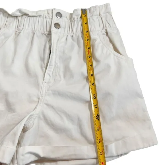 H&amp;M High Waist Paper Bag Mom Jean Shorts