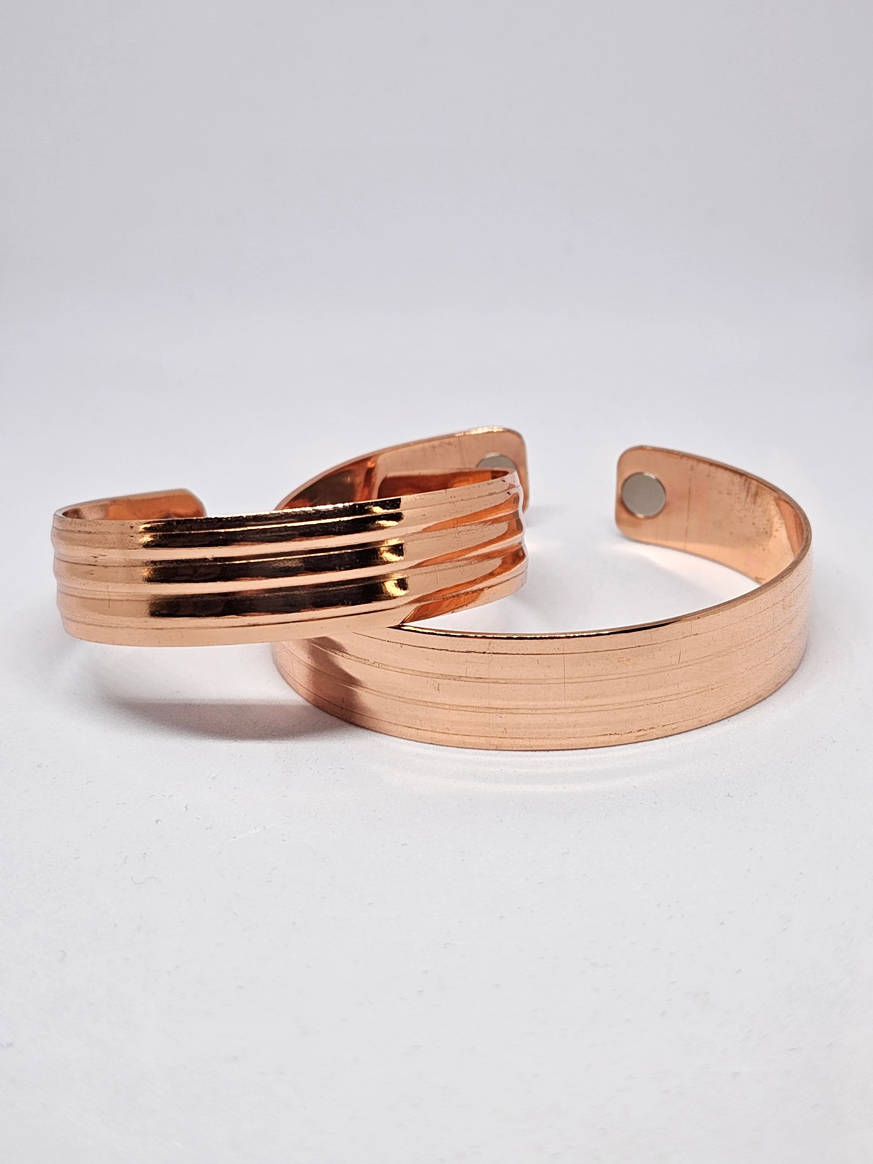 Handmade NZ Pure Copper Bracelet with Stripes
