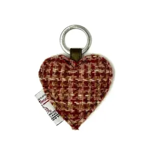Harris Tweed Heart Keychain