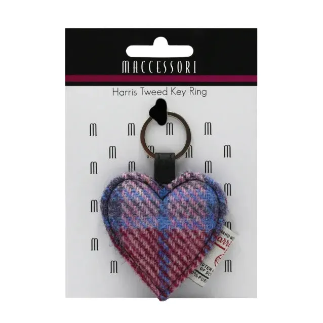 Harris Tweed Heart Keychain