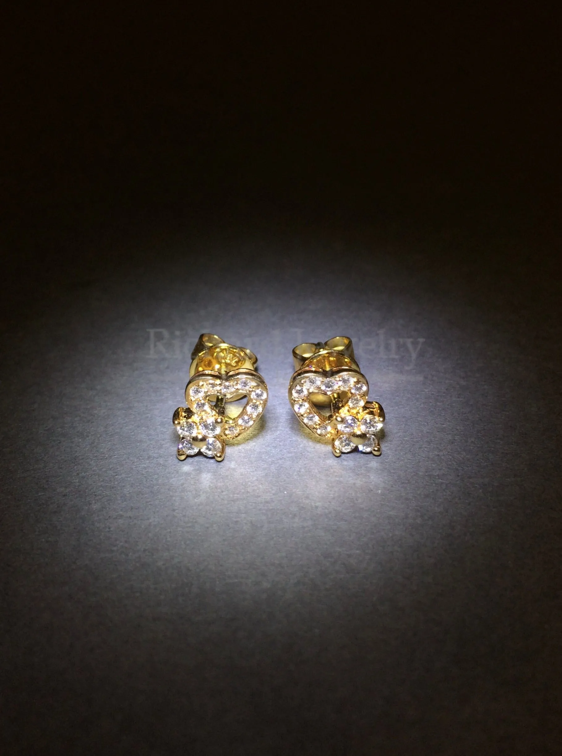 Heart & Star Diamond Earrings