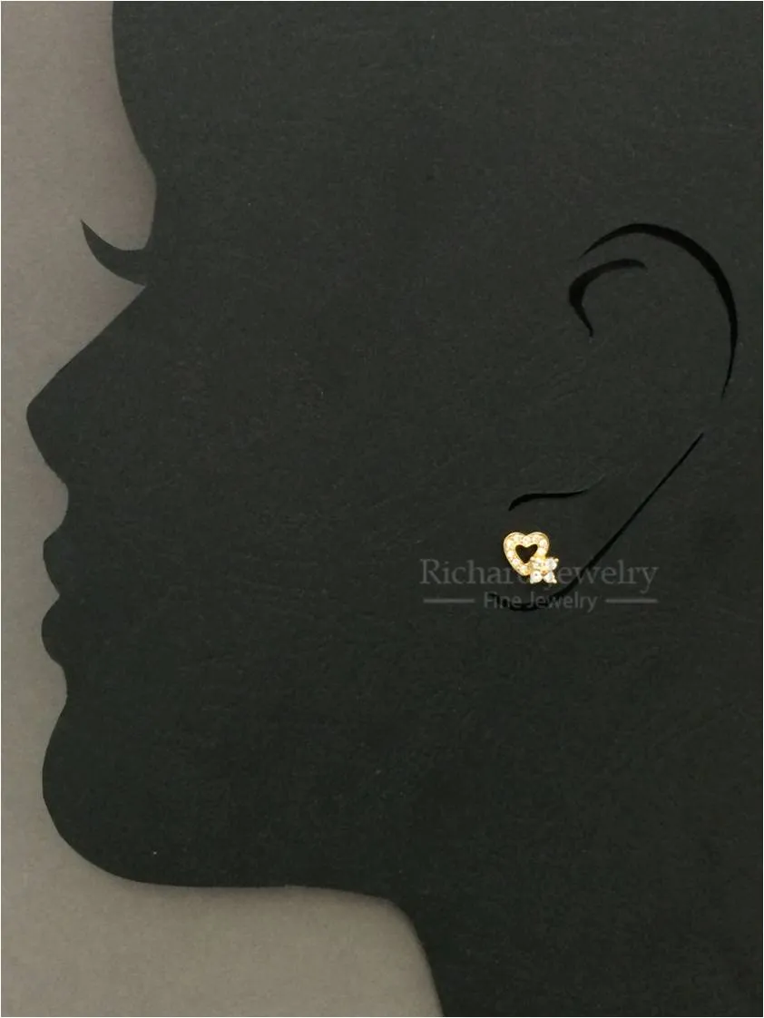 Heart & Star Diamond Earrings