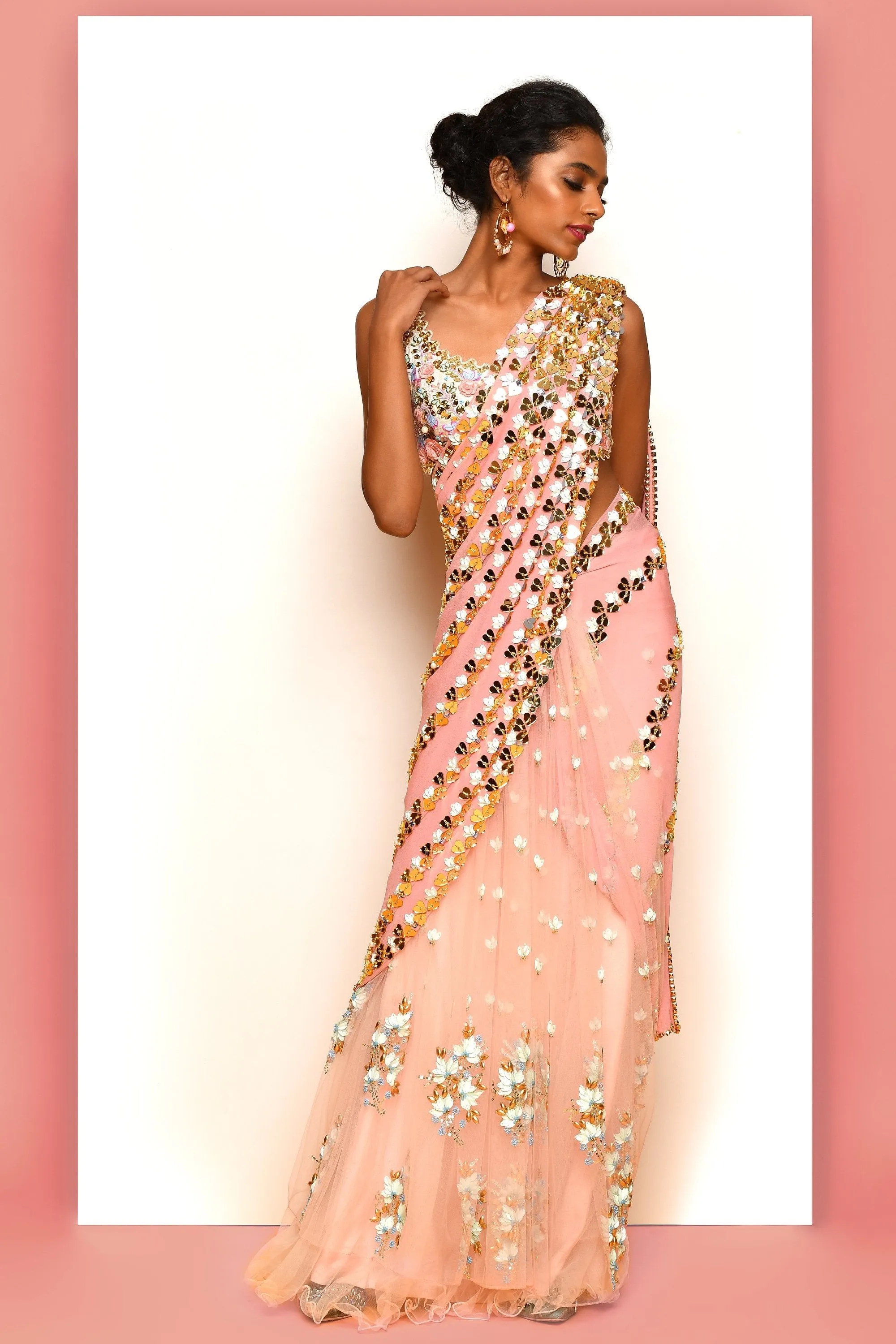 HEART CONFETTI'S  SARI