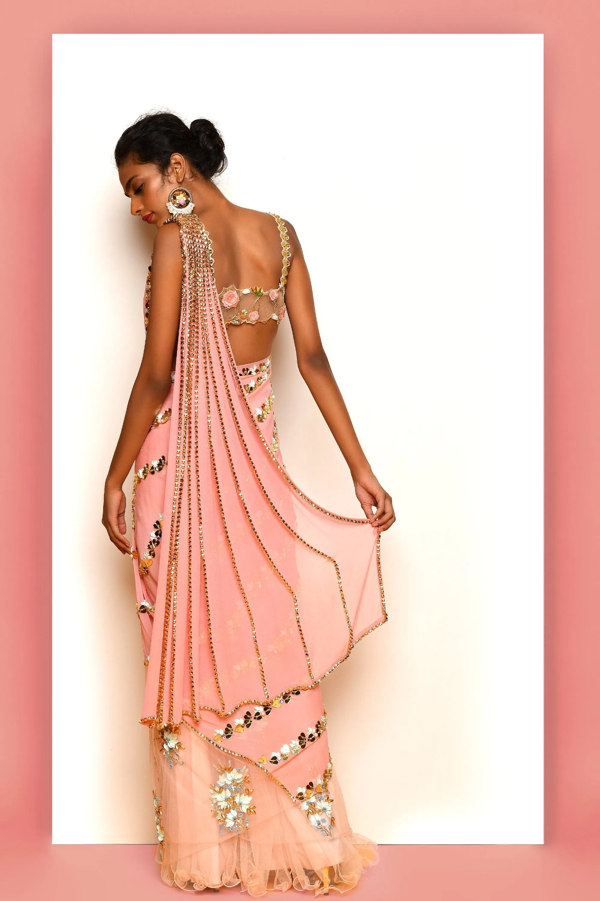 HEART CONFETTI'S  SARI