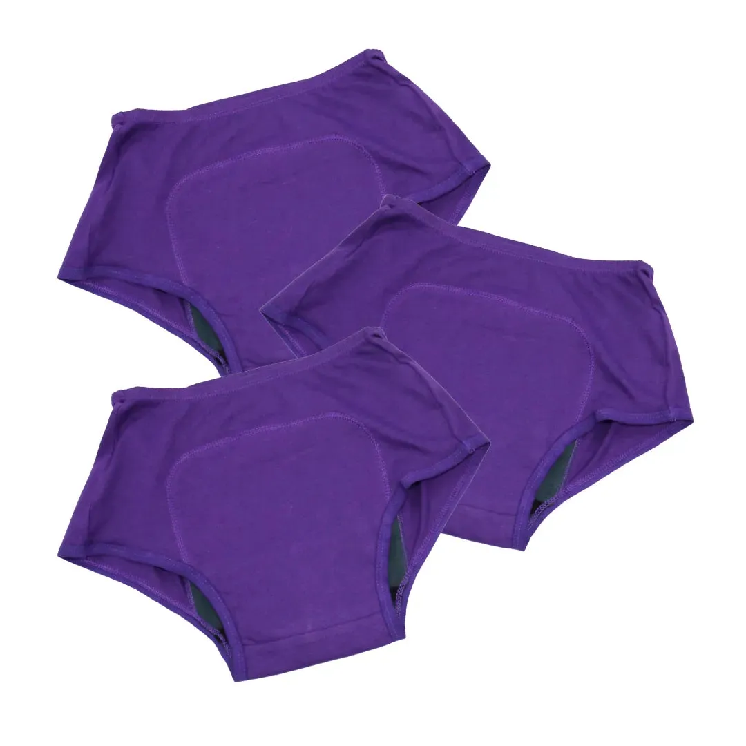 Heavy Flow Period Panties For Beginners | For Heavy Flow Days | Extended Crotch Line | 3 Pack