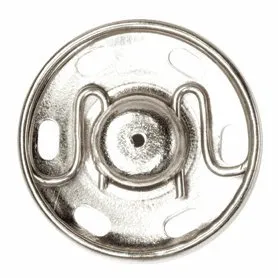Hemline Snap Fasteners: Sew-on: Nickel: 25mm: Pack of 2 *