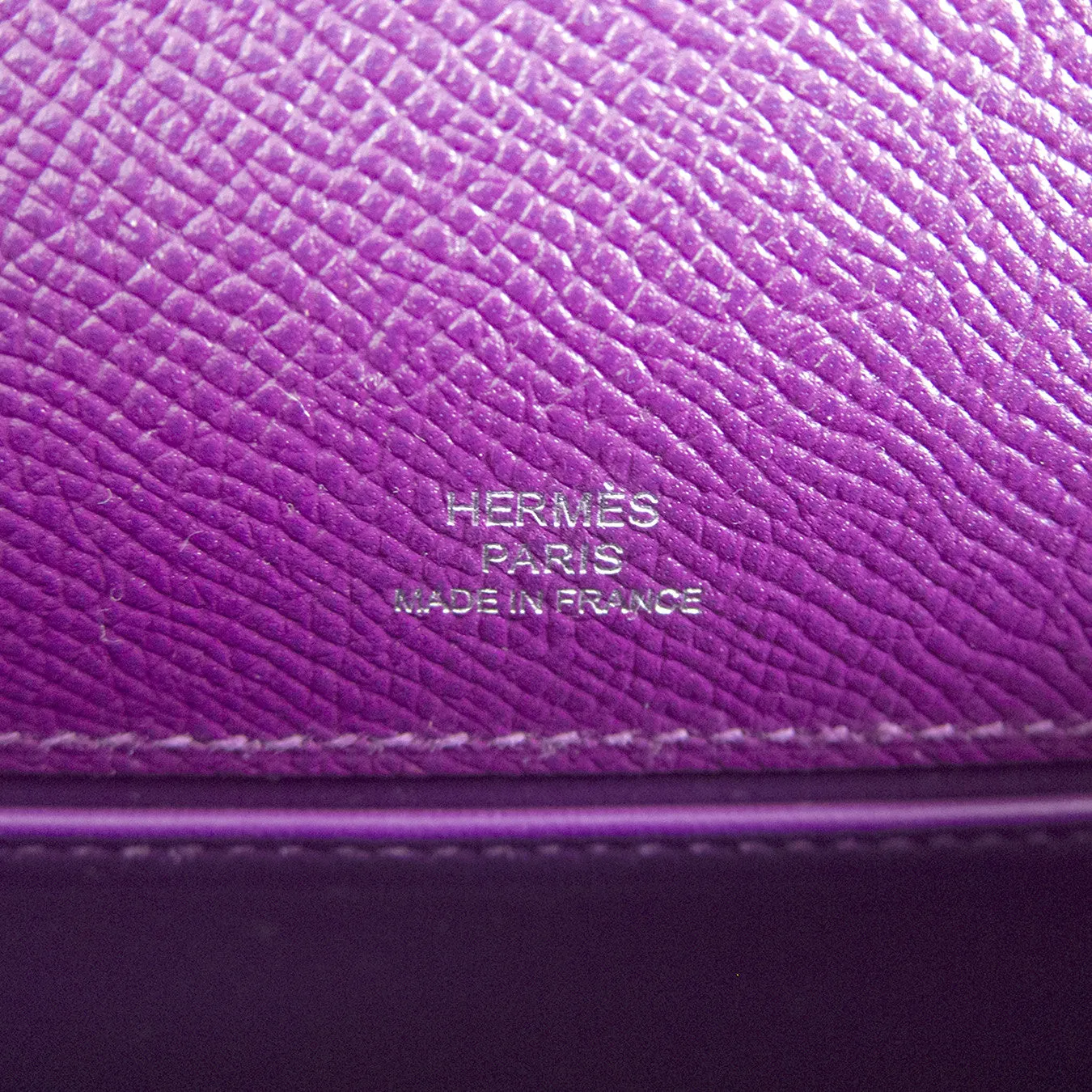 Hermes Anemone Palladium Kelly Pochette Epsom PHW Clutch Cut Bag Love