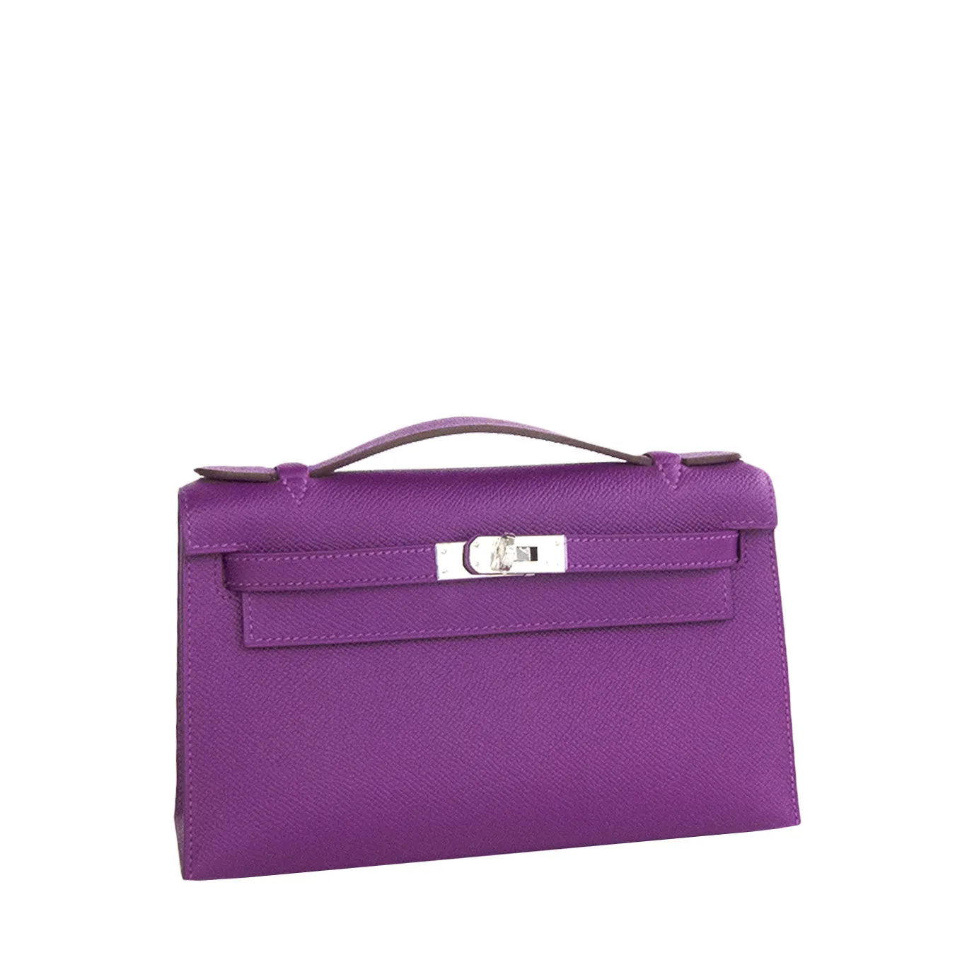 Hermes Anemone Palladium Kelly Pochette Epsom PHW Clutch Cut Bag Love