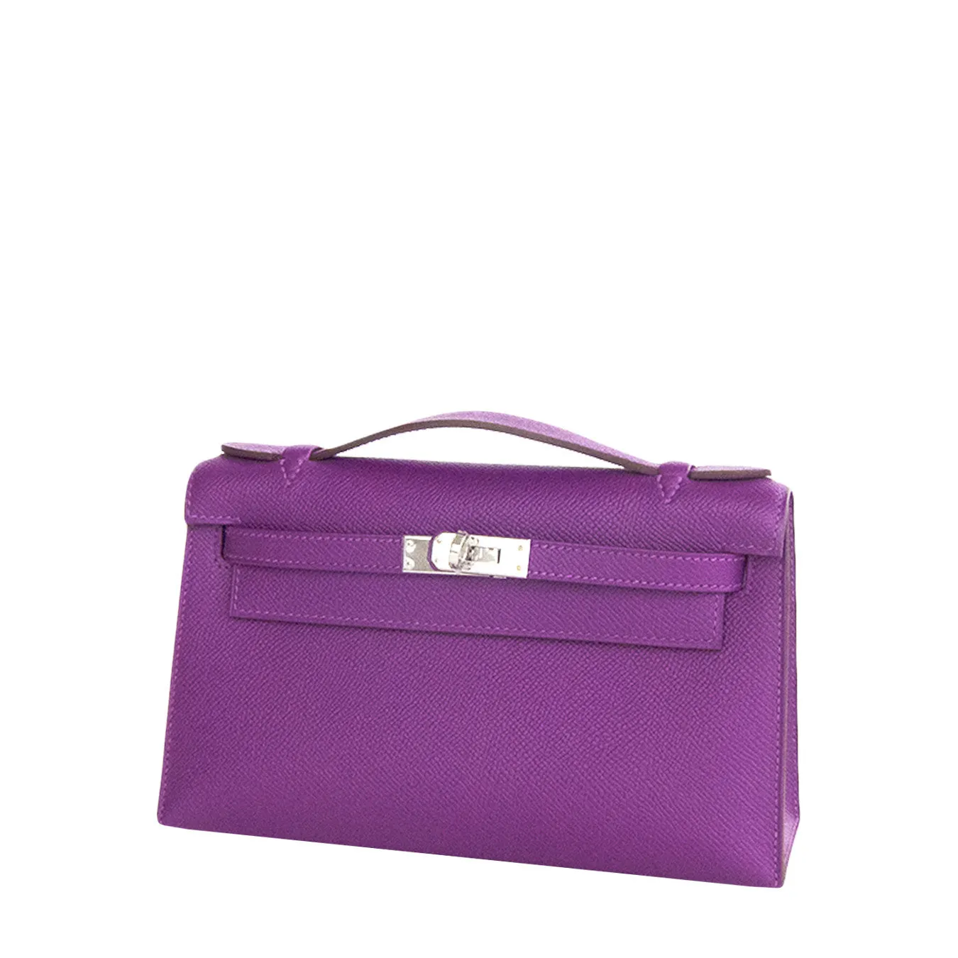 Hermes Anemone Palladium Kelly Pochette Epsom PHW Clutch Cut Bag Love