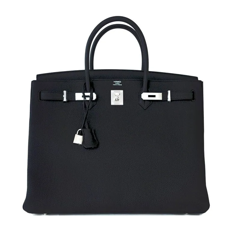 Hermes Black Birkin 40cm Togo Palladium Hardware