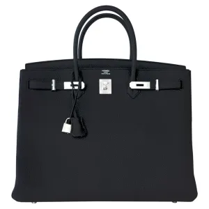 Hermes Black Birkin 40cm Togo Palladium Hardware