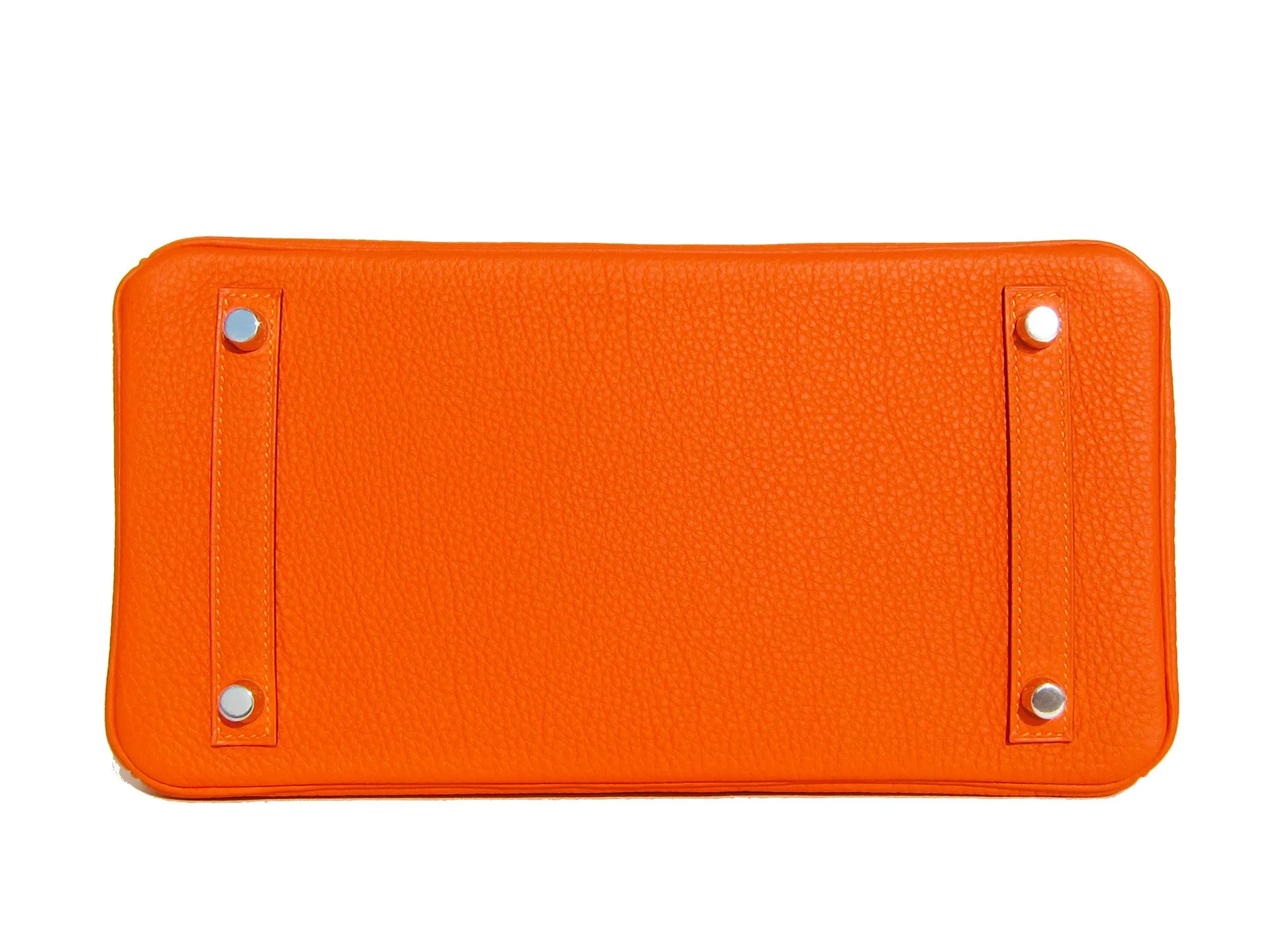 Hermes Feu "Fire Orange" 30cm Togo Birkin Palladium