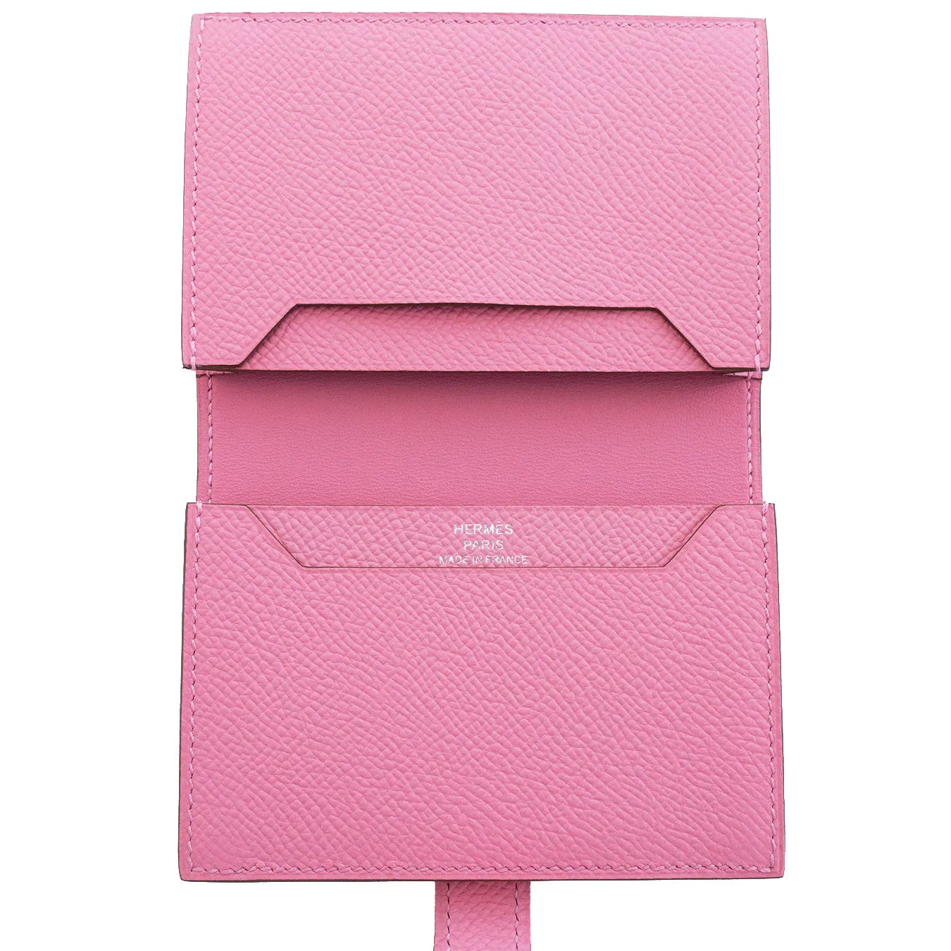 Hermes Rose Confetti Pink Bearn Compact Card-Holder Wallet Case Perfect Gift!