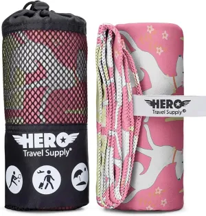 Hero Microfiber Large Beach Towel Compact for Travel (Stay Pawsitive, 40" x 72")