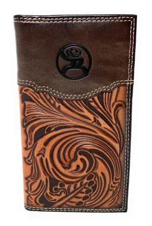 Hooey Tooled Rodeo Wallet Saddle Tan - 2001566W4