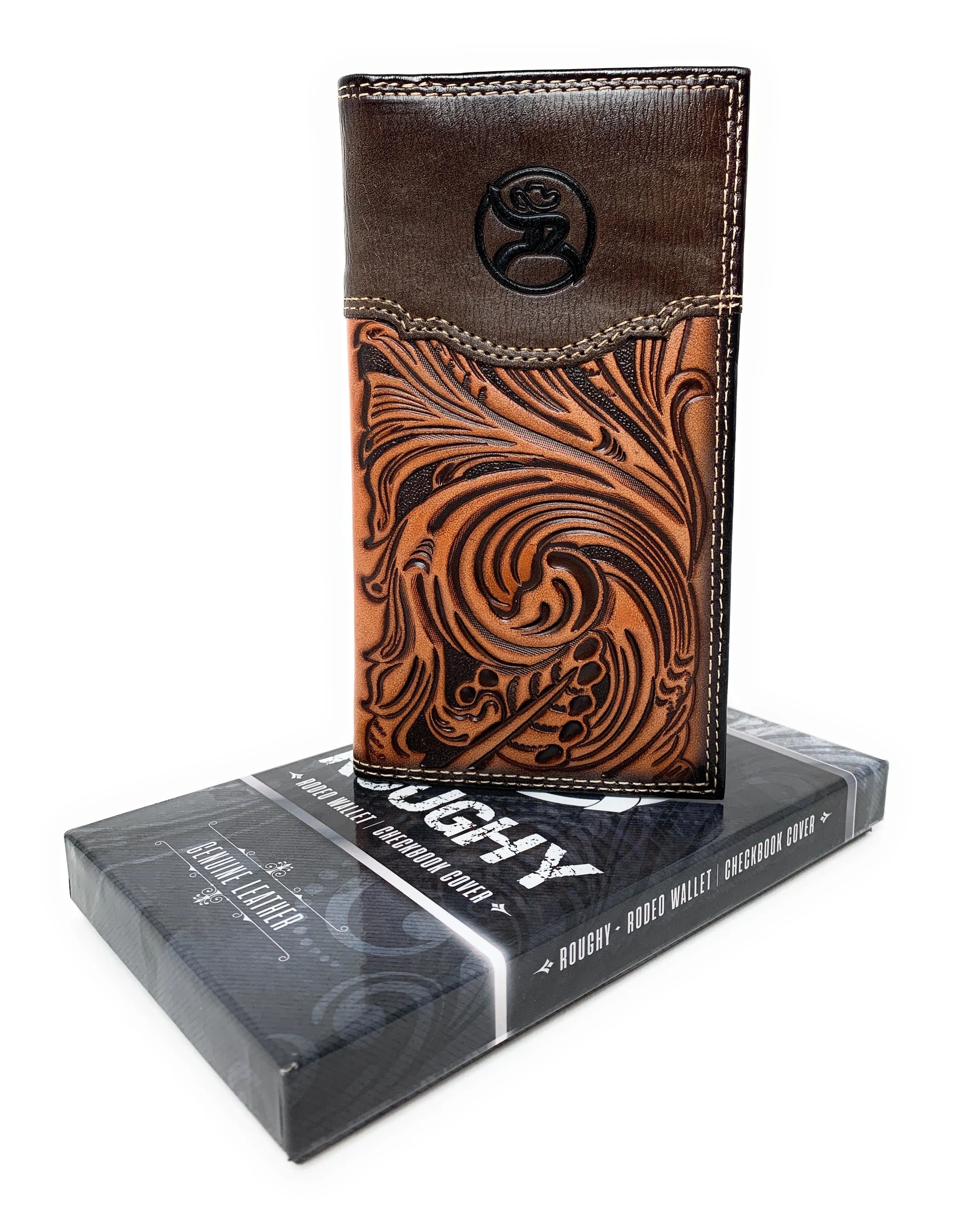 Hooey Tooled Rodeo Wallet Saddle Tan - 2001566W4