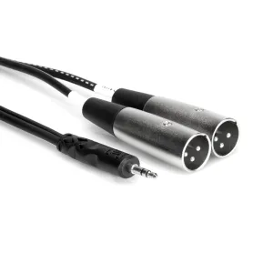 Hosa Stereo Breakout, 3.5 mm TRS to Dual XLR3M, 2 m