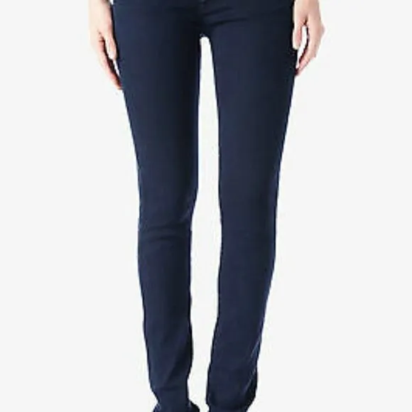 Hudson Shine Midrise Skinny Dark Denim Jeans 25