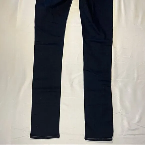 Hudson Shine Midrise Skinny Dark Denim Jeans 25