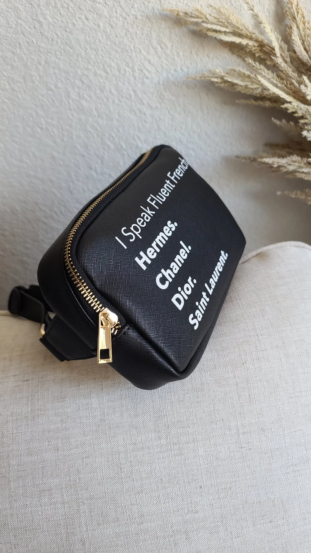I Speak Fluent French- Fanny Bag BLACK
