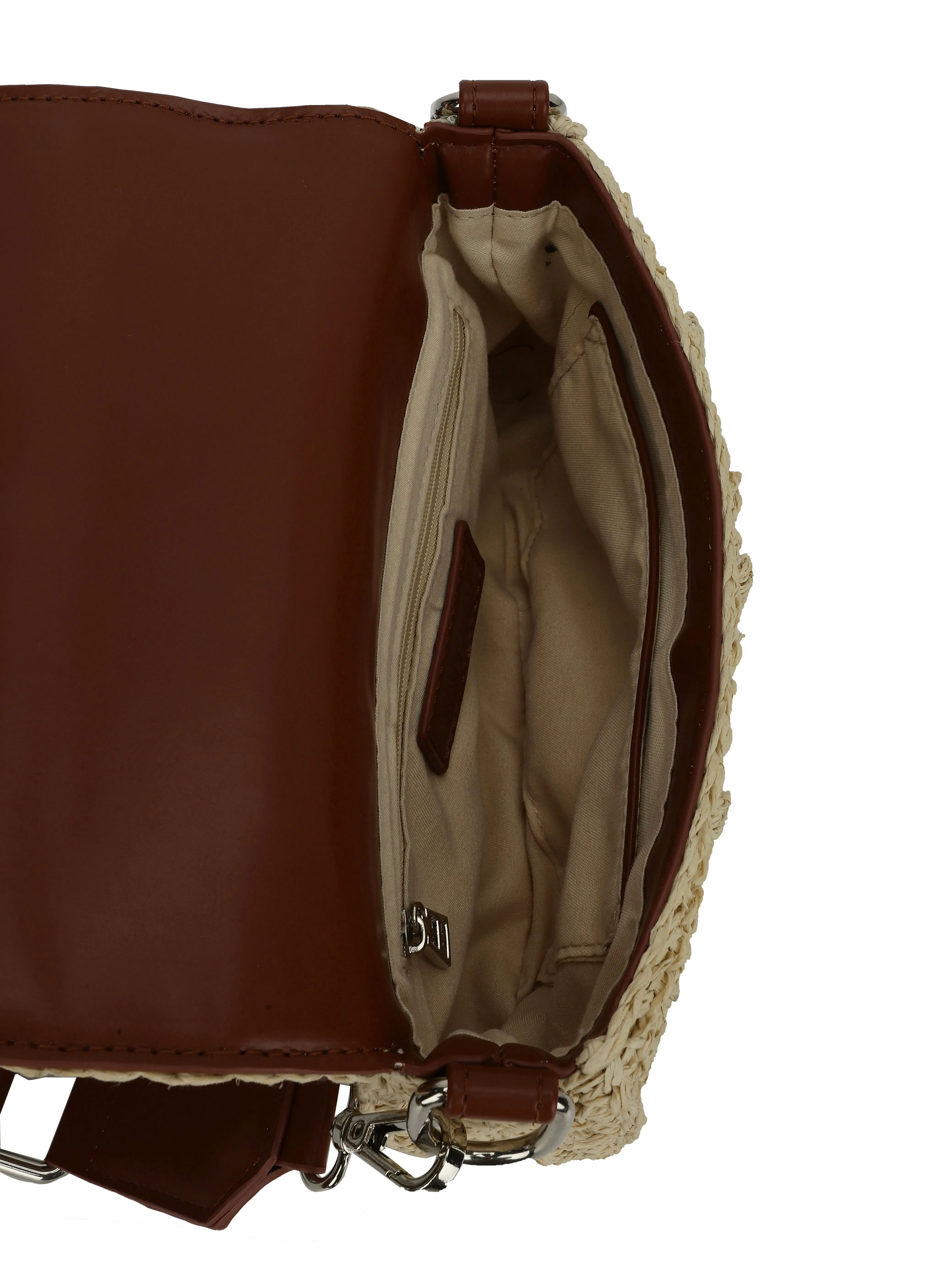 Ibiza Brown Rafia Crossbody